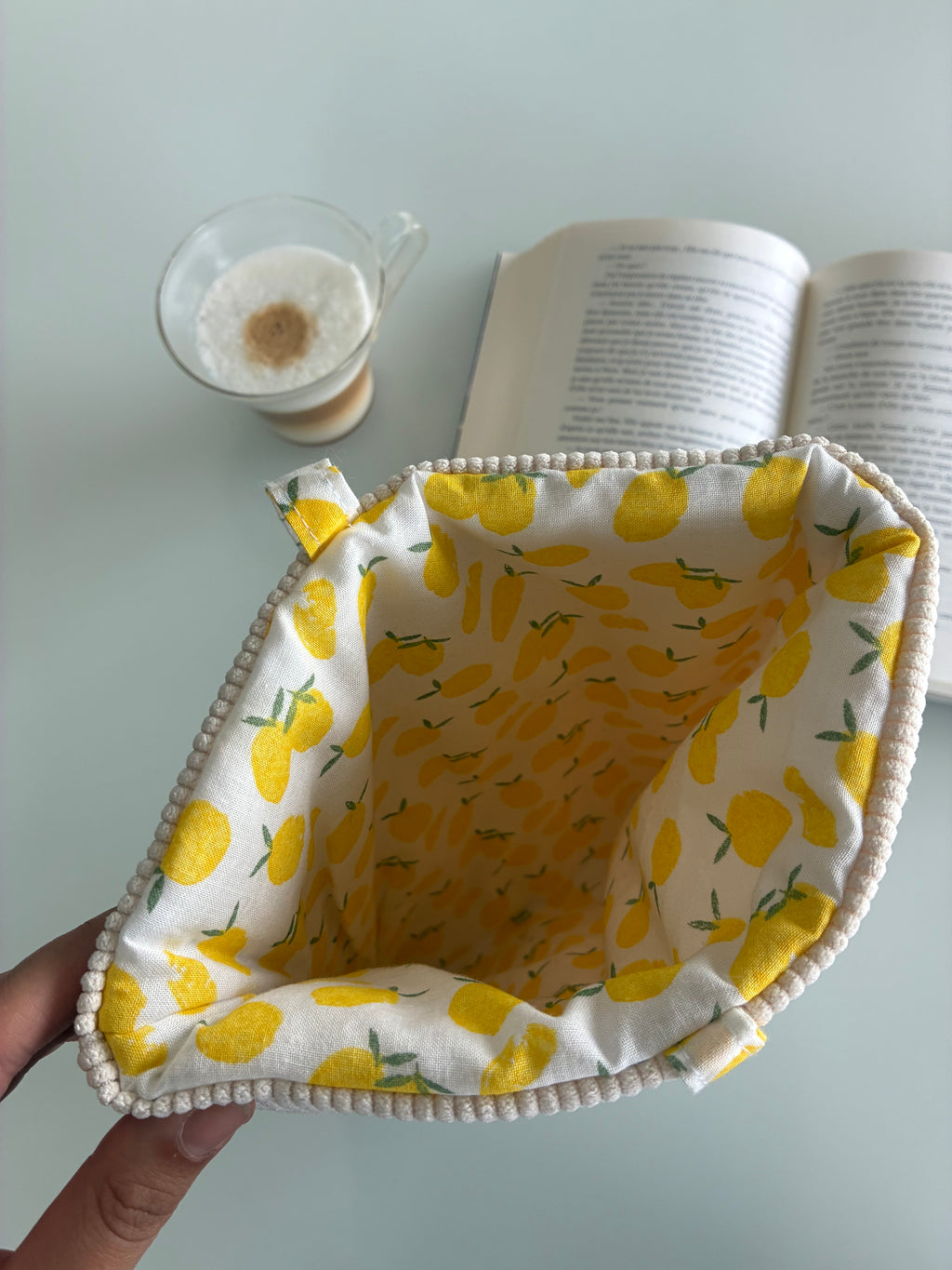 Protège livre - citron