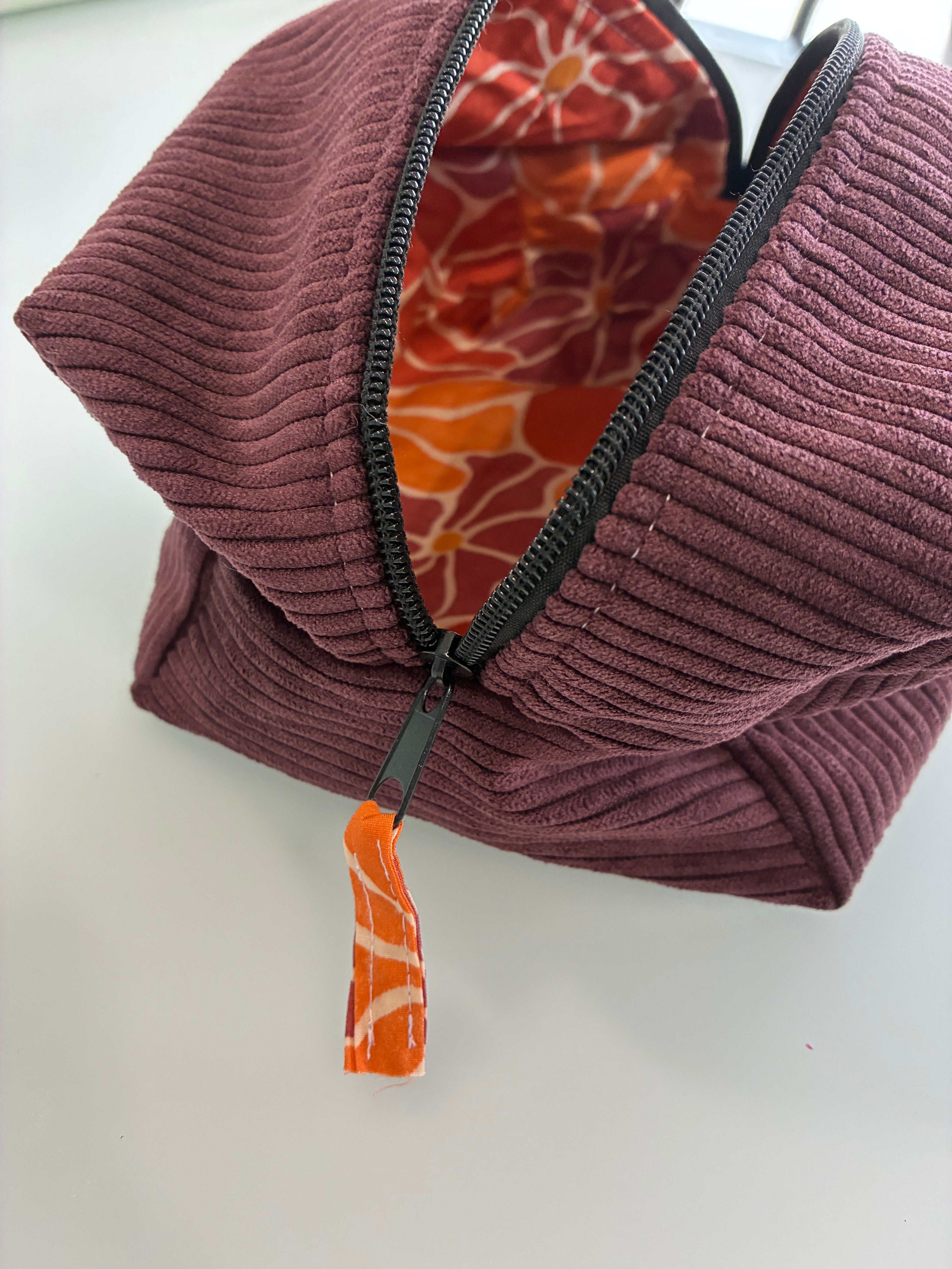 Trousse de toilette - fleur orange
