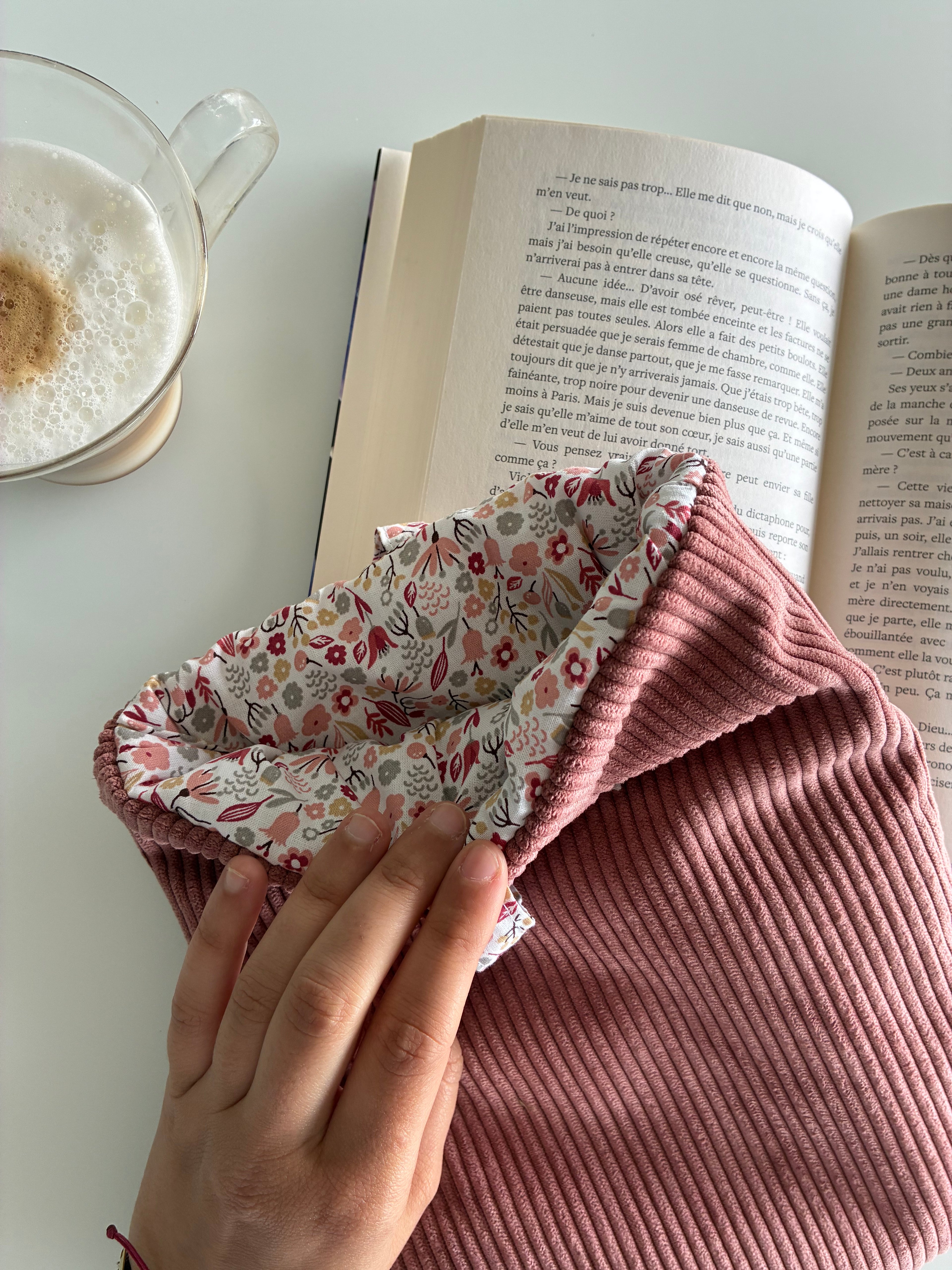 Protège livre - fleurs Alice