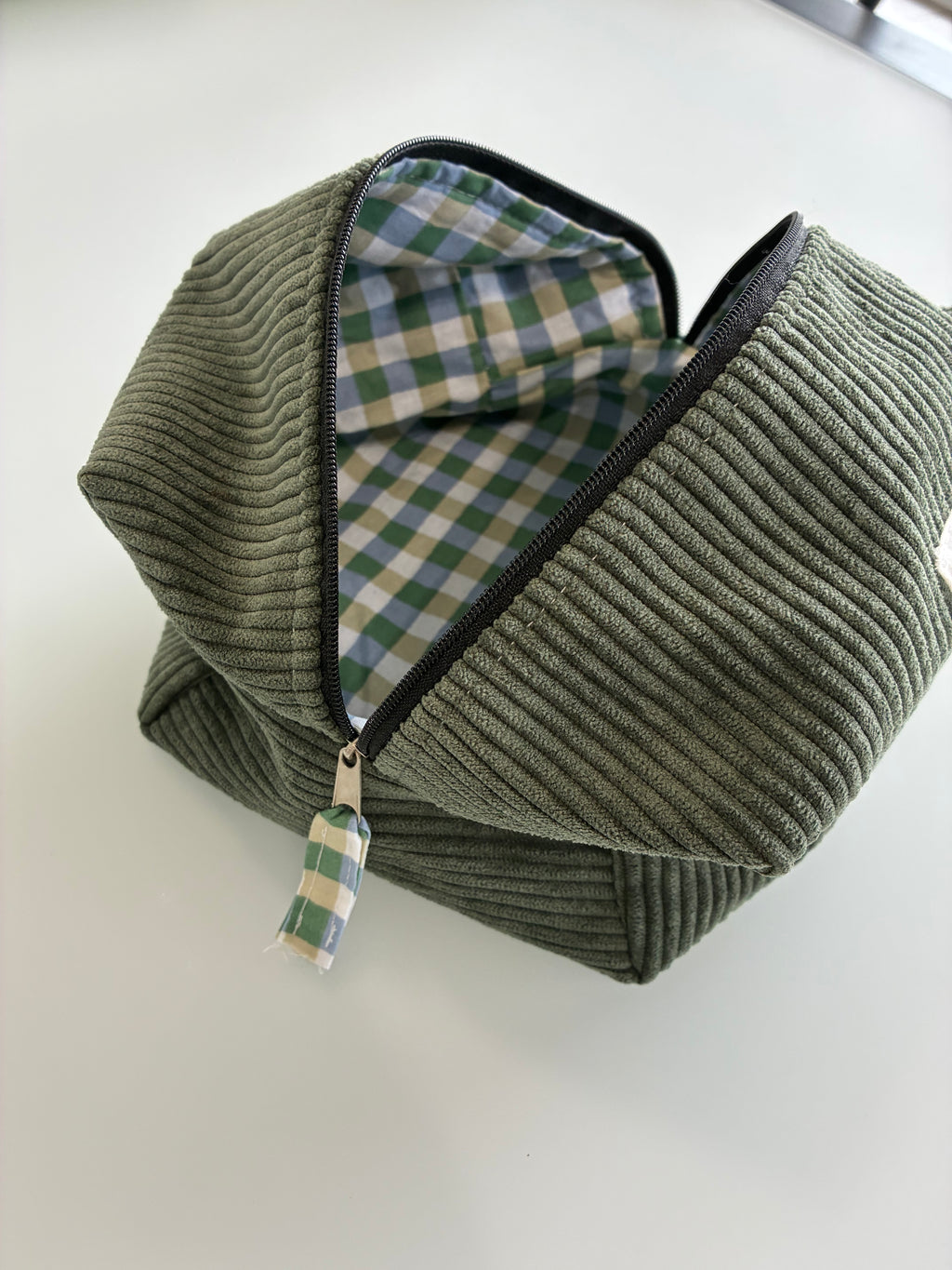 Trousse de toilette - carreau vert