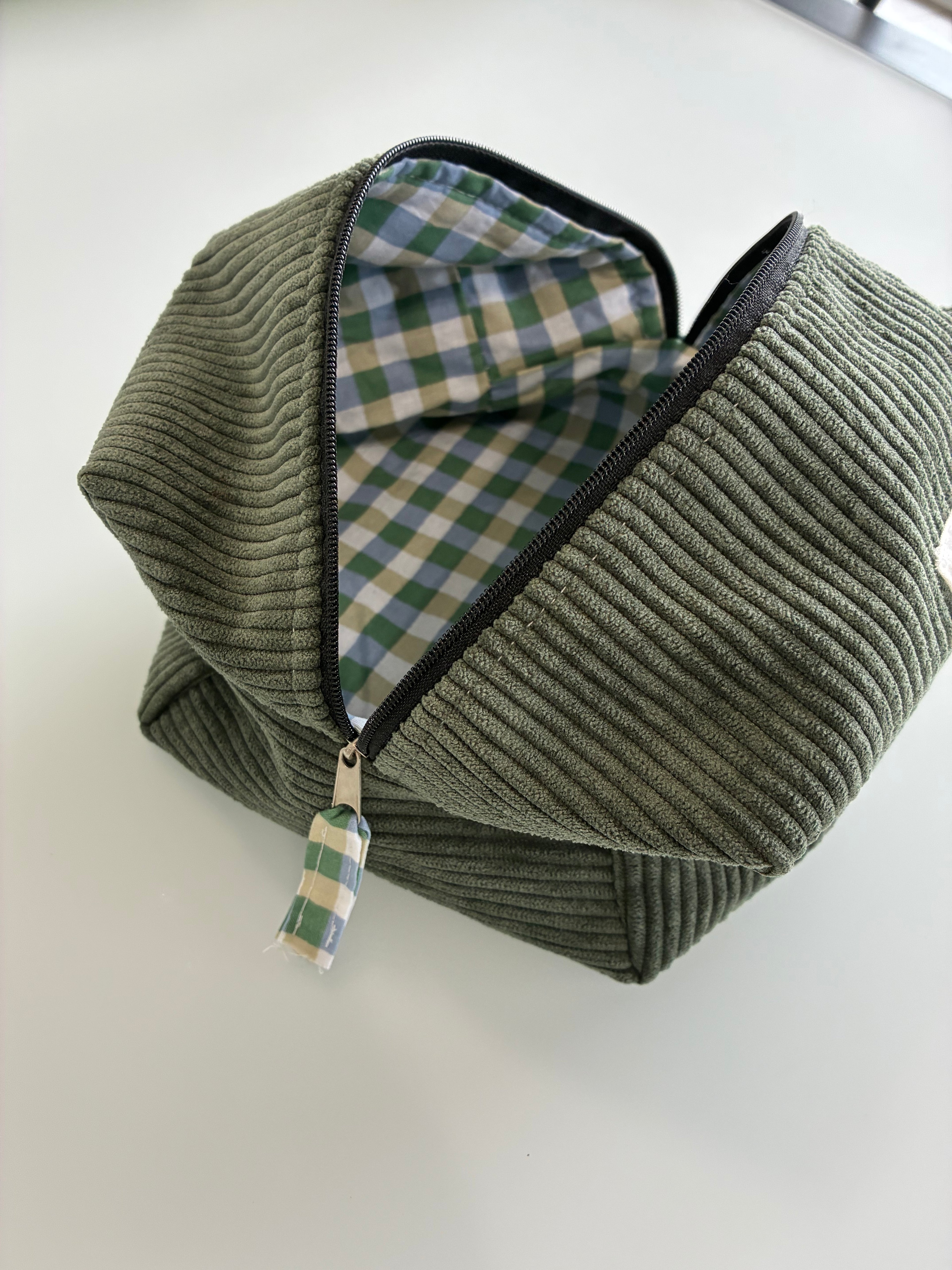 Trousse de toilette - carreau vert