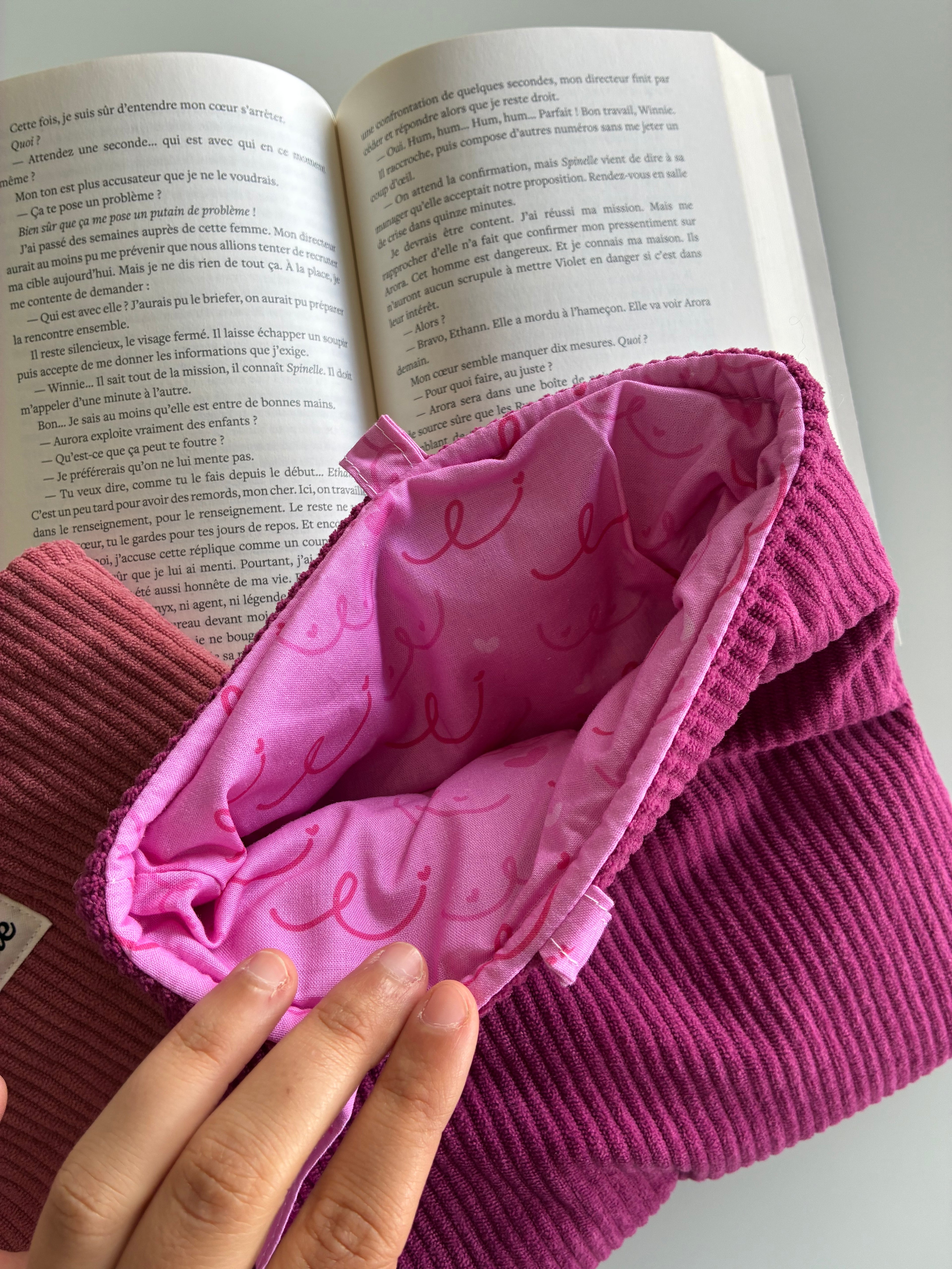 Protège livre - octobre rose