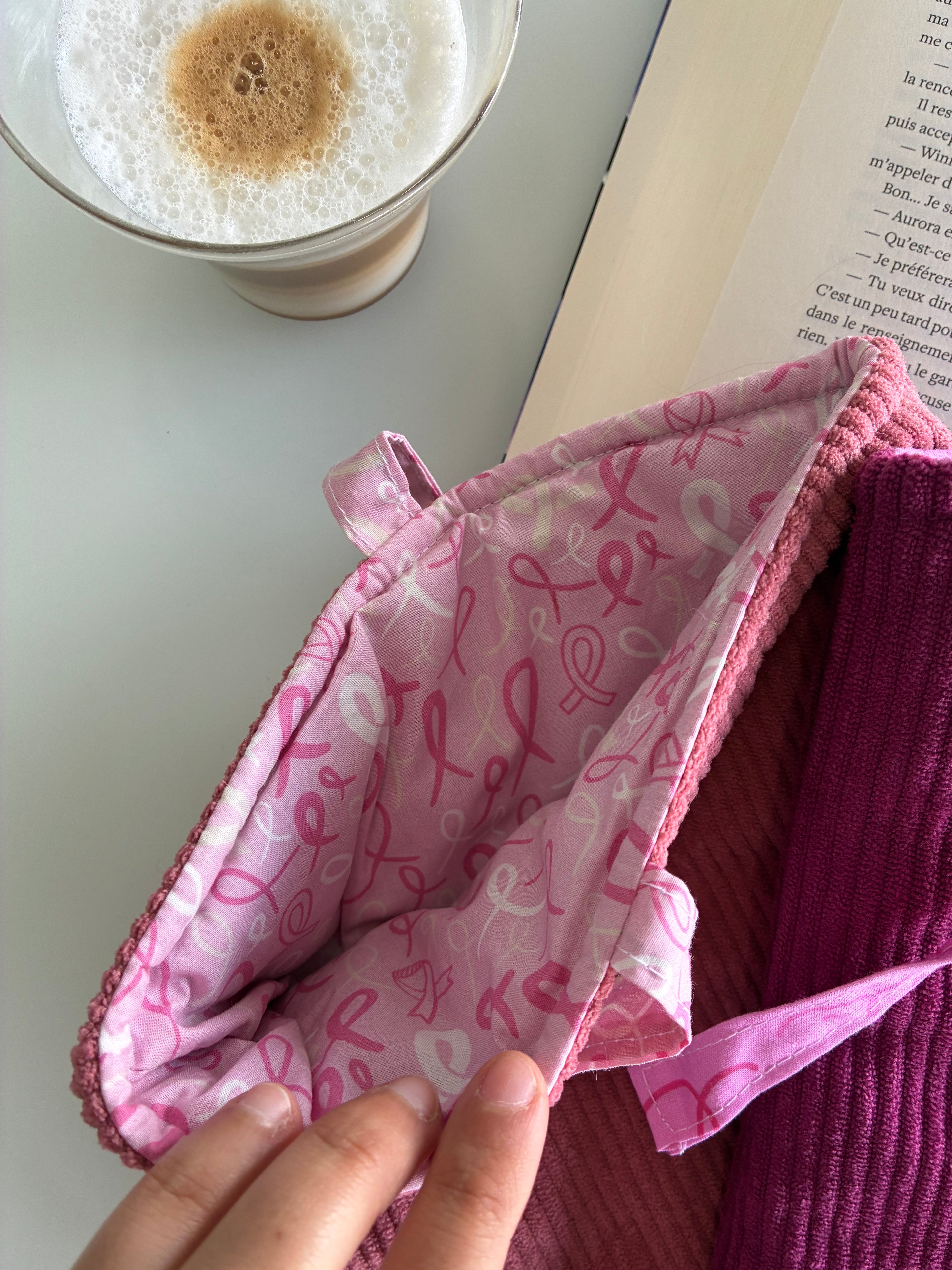 Protège livre - octobre rose