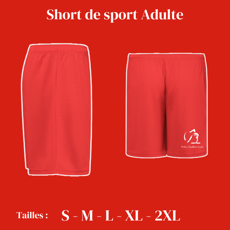 Short de sport adulte