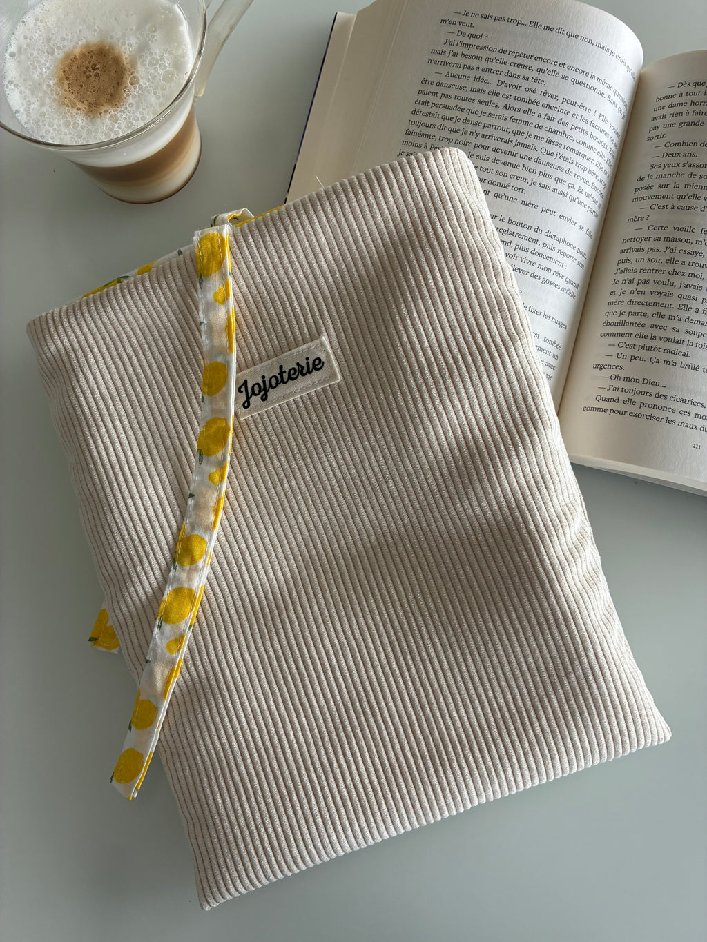 Protège livre - citron
