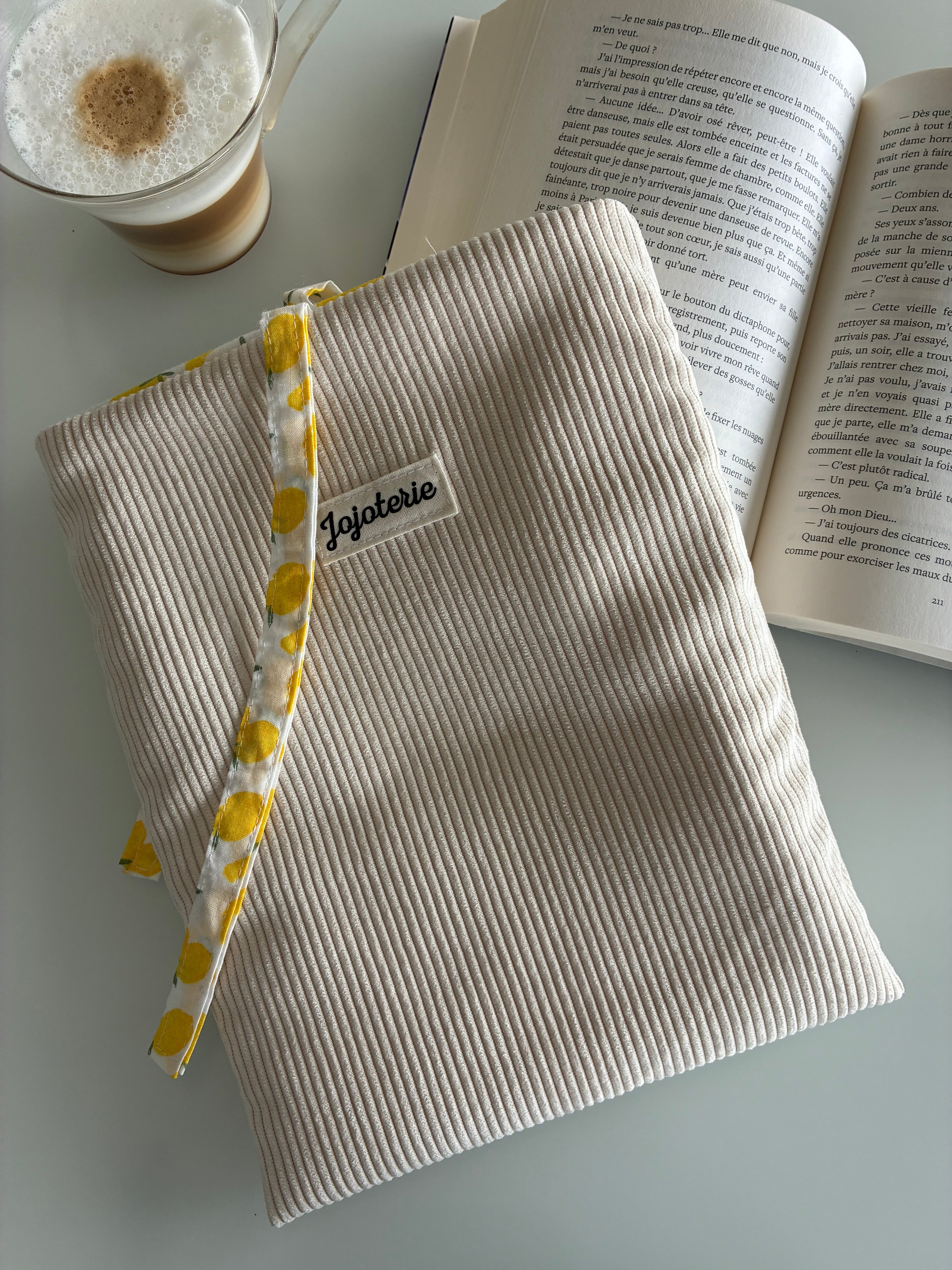 Protège livre - citron