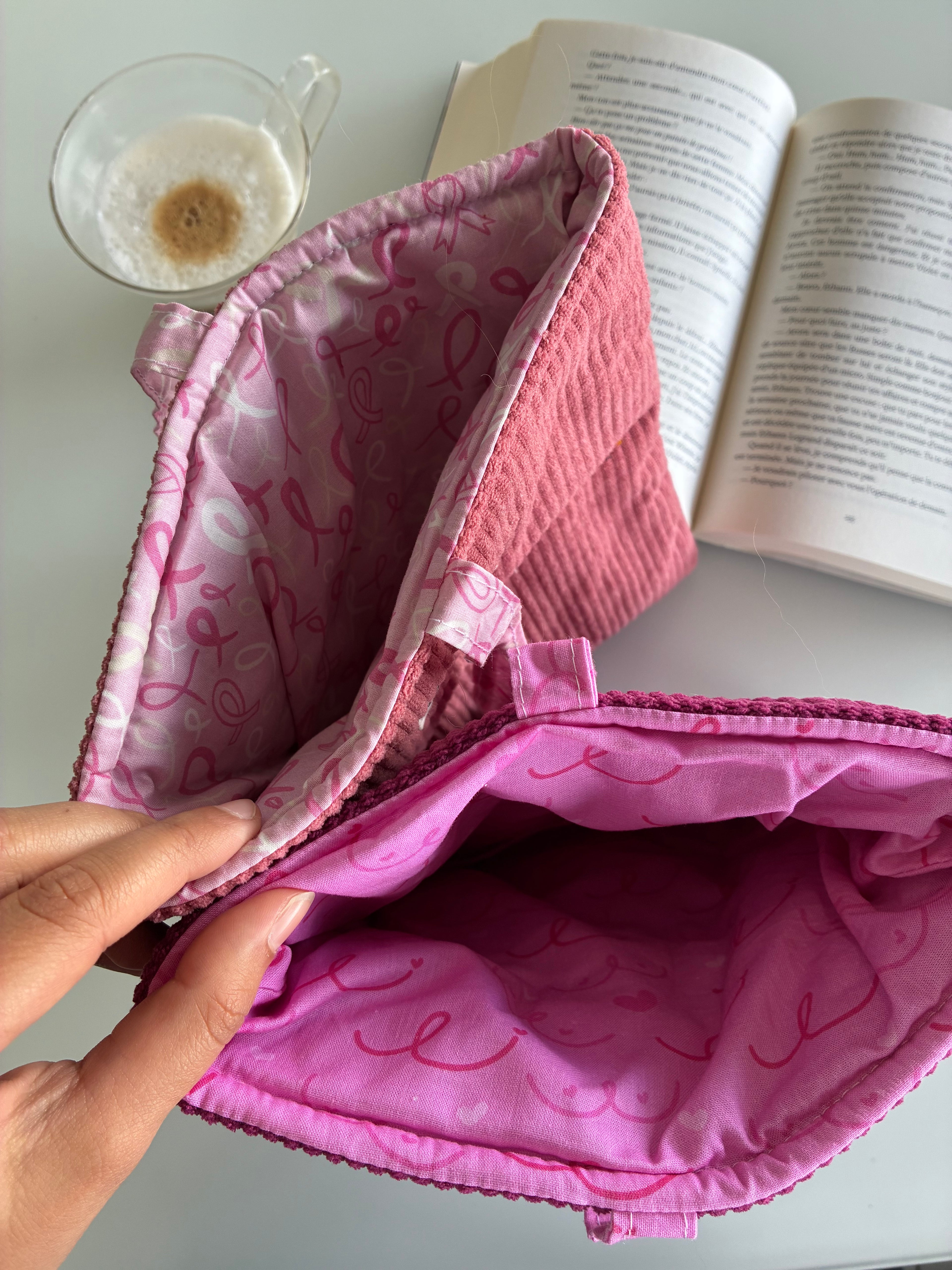 Protège livre - octobre rose