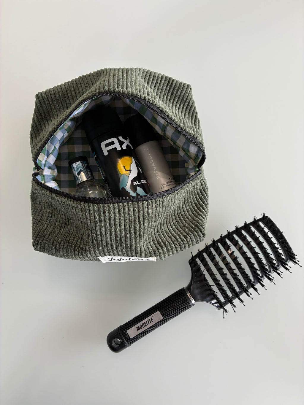 Trousse de toilette - carreau vert