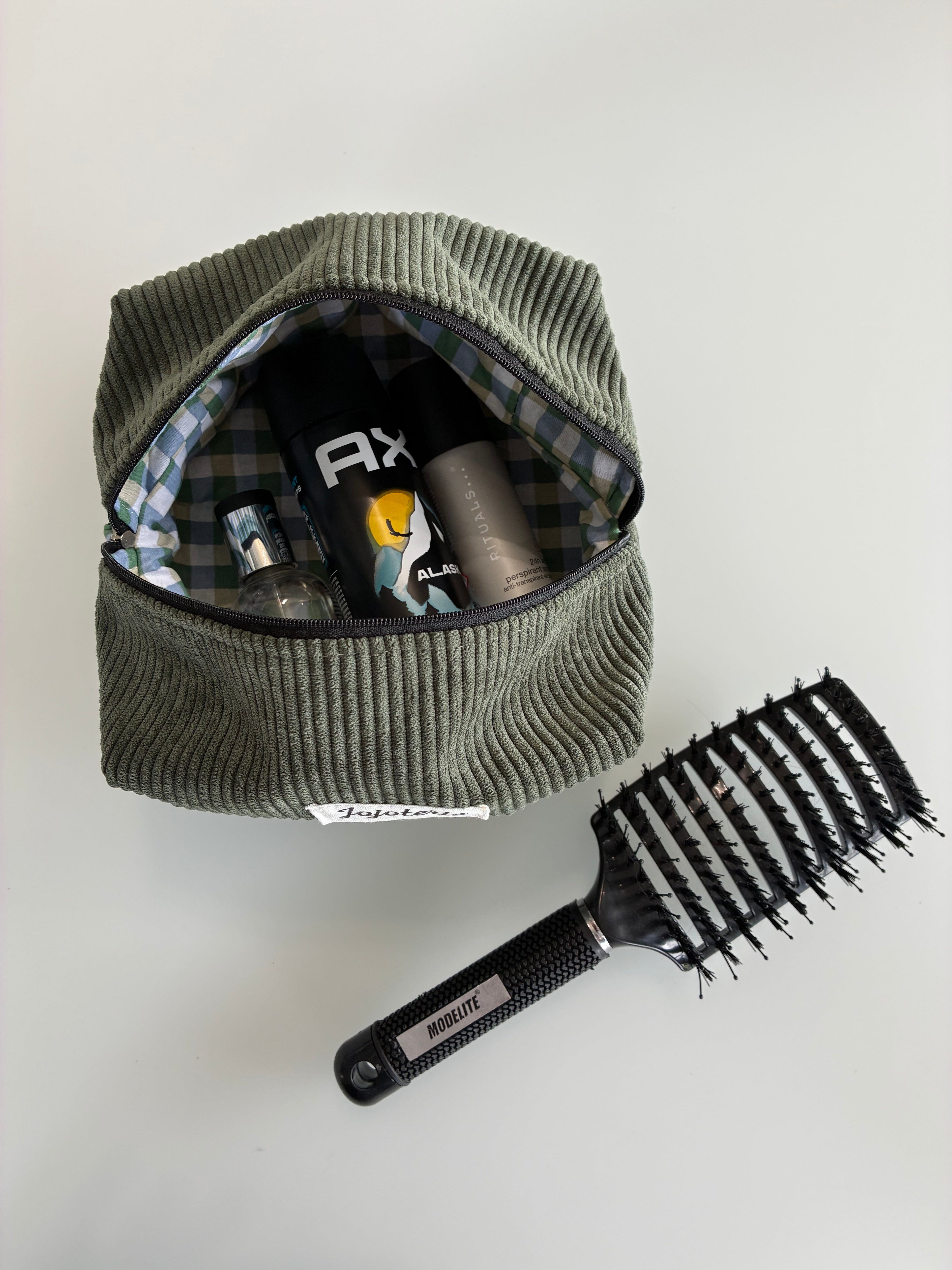 Trousse de toilette - carreau vert